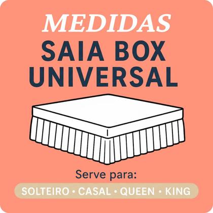 Imagem de Saia Para Cama Box Casal, Queen E King Size - Duplo Elástico Reforçado