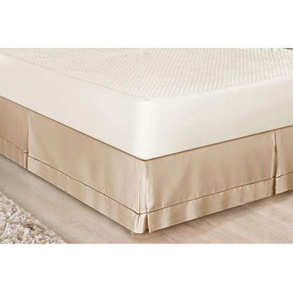 Imagem de Saia Para Cama Box Queen Ponto Palito 1 Peça - Caqui