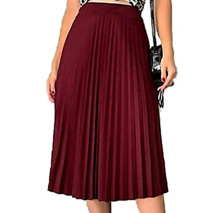 Imagem de Saia Plissada Média Moda Evangélica