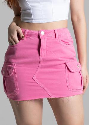 Imagem de Saia Sarja Sawary Cargo - 275169 Rosa