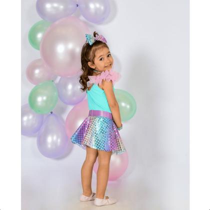 Imagem de Saia Sereiar Ballet Infantil Godê com Elástico Poliamida