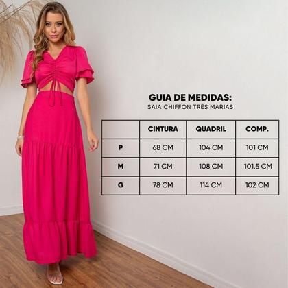 Imagem de Saia susie chiffon três marias feminino