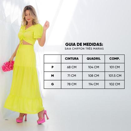 Imagem de Saia susie chiffon três marias feminino