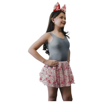 Imagem de Saia Tule Halloween Branca com Sangue - 30cm