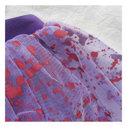 Imagem de Saia Tule Halloween Roxa com Sangue - 30cm