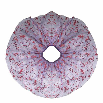 Imagem de Saia Tule Halloween Roxa com Sangue - 30cm