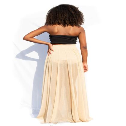 Imagem de Saia tule lurex dourada