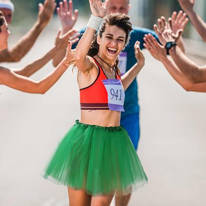 Imagem de Saia tutu BFONS de tule de 3 camadas para mulheres verde