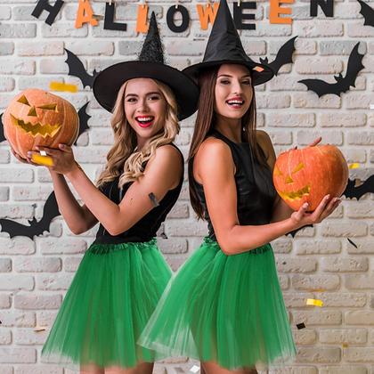 Imagem de Saia tutu BFONS de tule de 3 camadas para mulheres verde