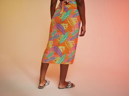 Imagem de Saia Vista Magalu x Flora Yumi Pareo Fenda