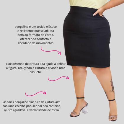 Imagem de Saias Evangélicas Feminina Plus Size Kit 03 Unidades
