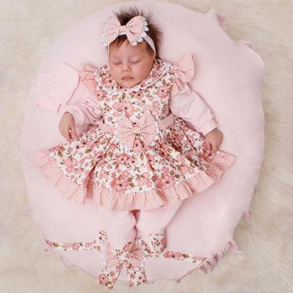 Imagem de Saída de Maternidade Menina Natalie Floral Rosê 05 Peças
