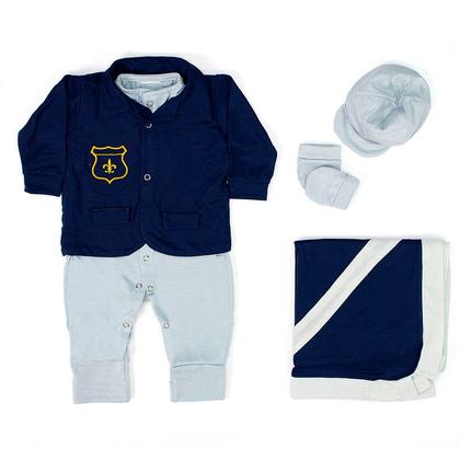 Imagem de Saída de Maternidade Menino Luxo Artur Marinho 05 Peças