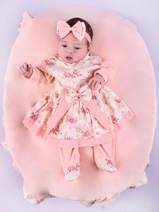 Saida de Maternidade Para Bebe Menina 04 peças Laura Roupas Para