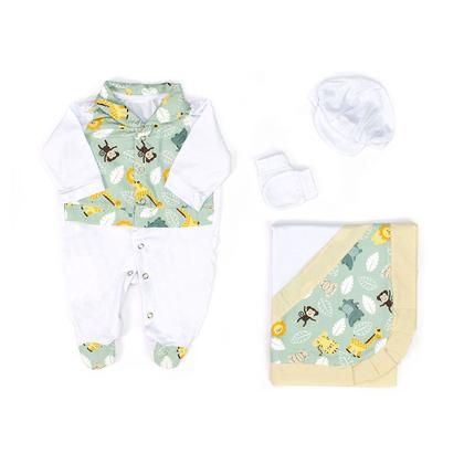 Imagem de Saída de Maternidade Roupa para Bebê Menino Mimo Safari e Panda