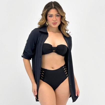 Imagem de Saída de Praia Alto Giro Chemise Manga 7/8 Feminina