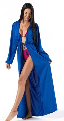 Imagem de Saída De Praia Longa Feminina Amarrar Na Cintura