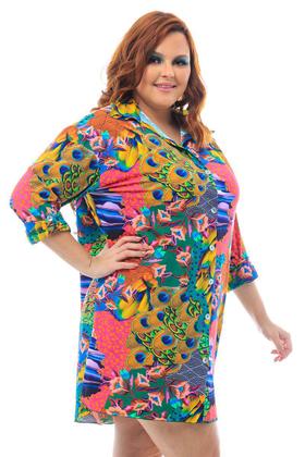 Imagem de Saída de Praia Plus Size Camisão Nirvana