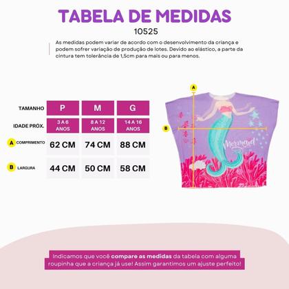 Imagem de Saída De Praia Tule Kimono + Biquíni Liso Menina Infantil