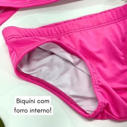 Imagem de Saída De Praia Tule Kimono + Biquíni Liso Menina Infantil