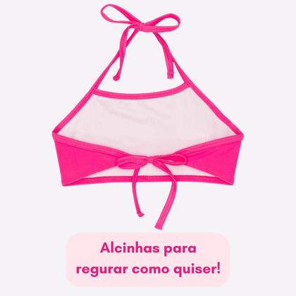 Imagem de Saída De Praia Tule Kimono + Biquíni Liso Menina Infantil