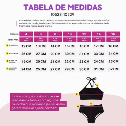 Imagem de Saída De Praia Tule Kimono + Biquíni Liso Menina Infantil