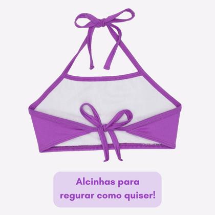 Imagem de Saída De Praia Tule Kimono + Biquíni Liso Menina Infantil