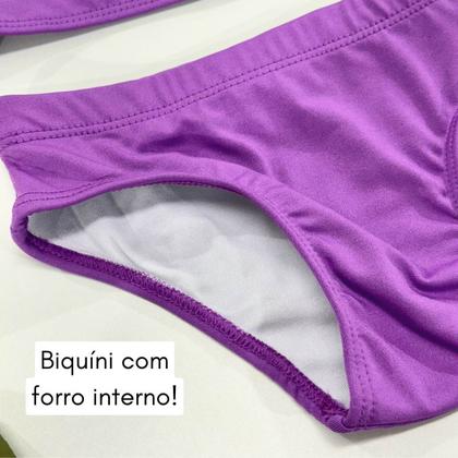Imagem de Saída De Praia Tule Kimono + Biquíni Liso Menina Infantil