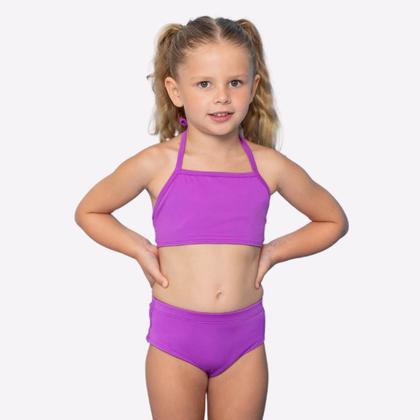 Imagem de Saída De Praia Tule Kimono + Biquíni Liso Menina Infantil