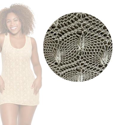 Imagem de Saída de Praia Vestido Curto Crochê Regata Com Alças Em Viés