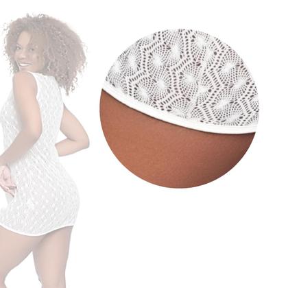 Imagem de Saída de Praia Vestido Curto Crochê Regata Com Alças Em Viés