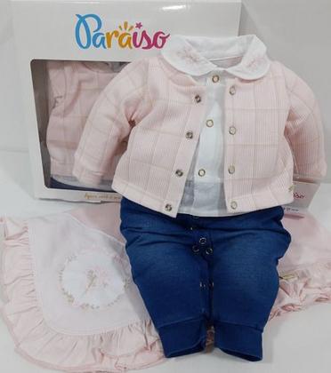 Imagem de - Saida Maternidade Luxo Bebê Menina Paraiso Enxoval Cd 11670