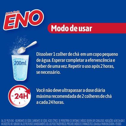 Imagem de Sal De Fruta Eno Tonica, Alivio Rapido Da Azia E Ma Digestao, Frasco  100g