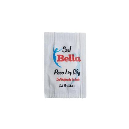 Imagem de Sal de Mesa Refinado Bella Sachê 0,8g - Caixa com 2000 Unidades