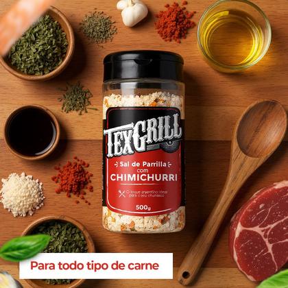 Imagem de Sal de Parrilha Parrilla de Chimichurri Texgrill Pote 500g Para Churrasqueiros