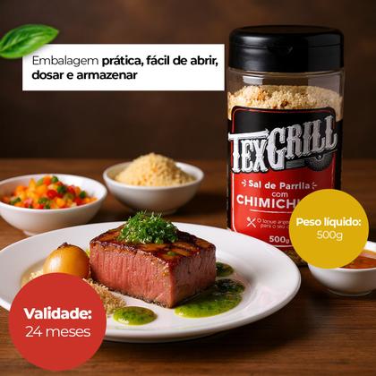 Imagem de Sal de Parrilha Parrilla de Chimichurri Texgrill Pote 500g Para Churrasqueiros