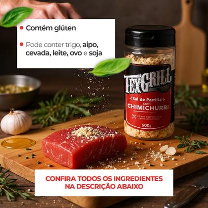 Imagem de Sal de Parrilha Parrilla de Chimichurri Texgrill Pote 500g Para Churrasqueiros