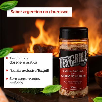Imagem de Sal de Parrilha Parrilla de Chimichurri Texgrill Pote 500g Para Churrasqueiros