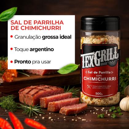 Imagem de Sal de Parrilha Parrilla de Chimichurri Texgrill Pote 500g Para Churrasqueiros