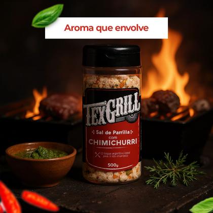 Imagem de Sal de Parrilha Parrilla de Chimichurri Texgrill Pote 500g Para Churrasqueiros