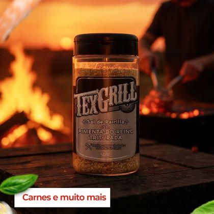 Imagem de Sal de Parrilha Parrilla Pimenta do Reino Texgrill Pote 500g Para Churrasqueiros