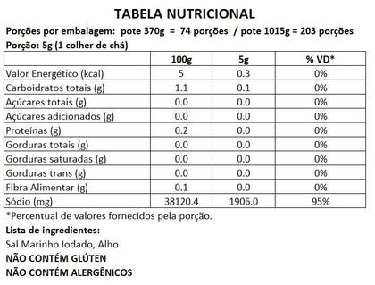 Imagem de Sal De Parrilla Com Alho BR Spices Pote 370G