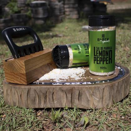 Imagem de SAL DE PARRILLA LEMON PEPPER BLACK SPICES GOURMET 500g PARA CHURRASCO