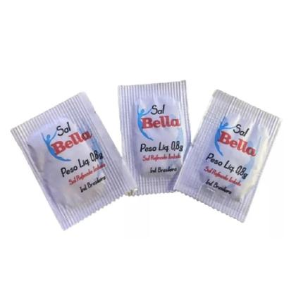 Imagem de Sal Em Sachê Refinado De Mesa 0,8G Caixa 2000 Unidade Iodado