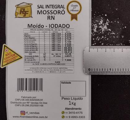 Imagem de Sal integral de Mossoró RN Moido iodado 1kg