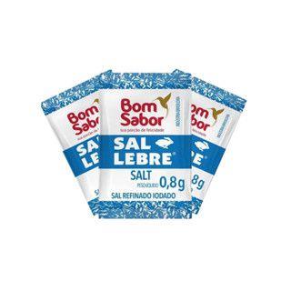 Imagem de Sal Labre Refinado Bom Sabor Em Sachê De 8g Caixa Com 2000 Unidades Para Retaurante Hotel Pousada