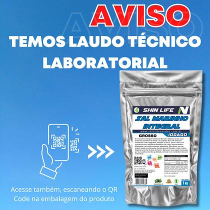 Imagem de Sal Marinho Grosso 2kg Iodado Churrasco Salinas De Mossoro