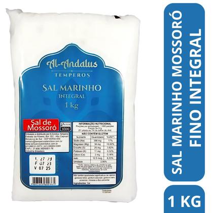Imagem de Sal marinho integral de mossoró al-andalus 1kg rico minerais