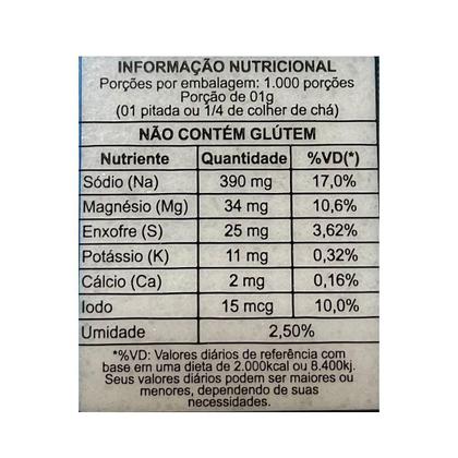 Imagem de Sal marinho integral de mossoró al-andalus 1kg rico minerais