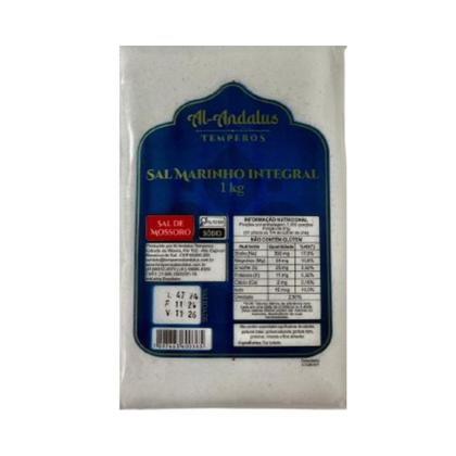 Imagem de Sal marinho integral de mossoró al-andalus 1kg rico minerais